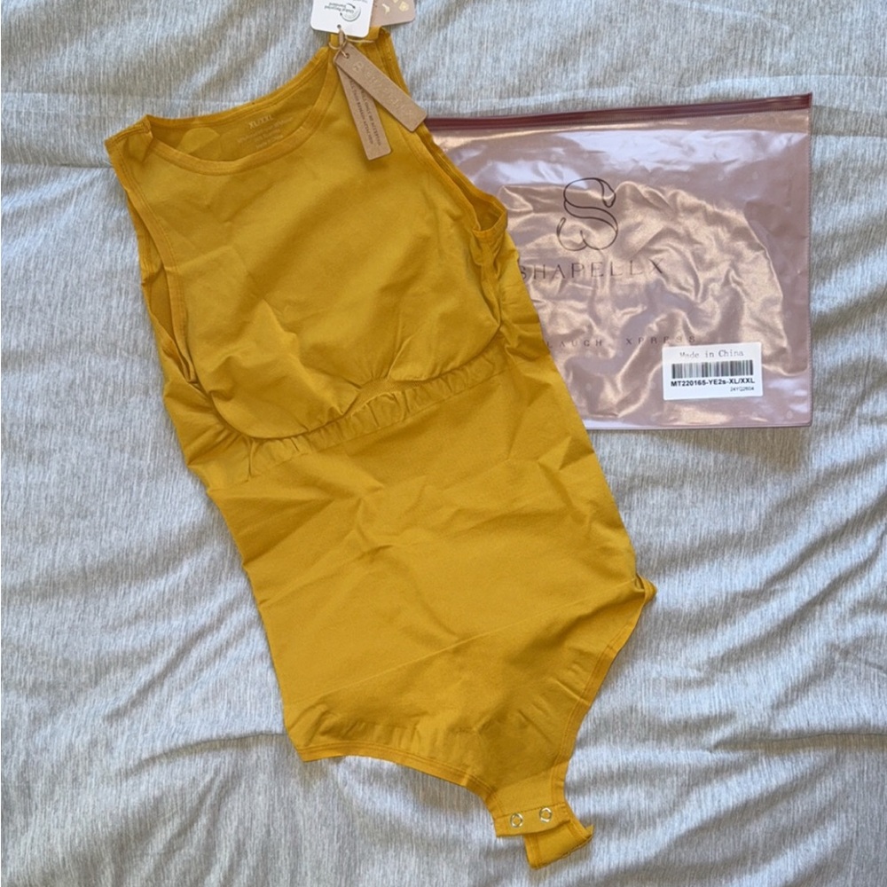 Mustard Yellow Snatching Bodysuit from Shapellx